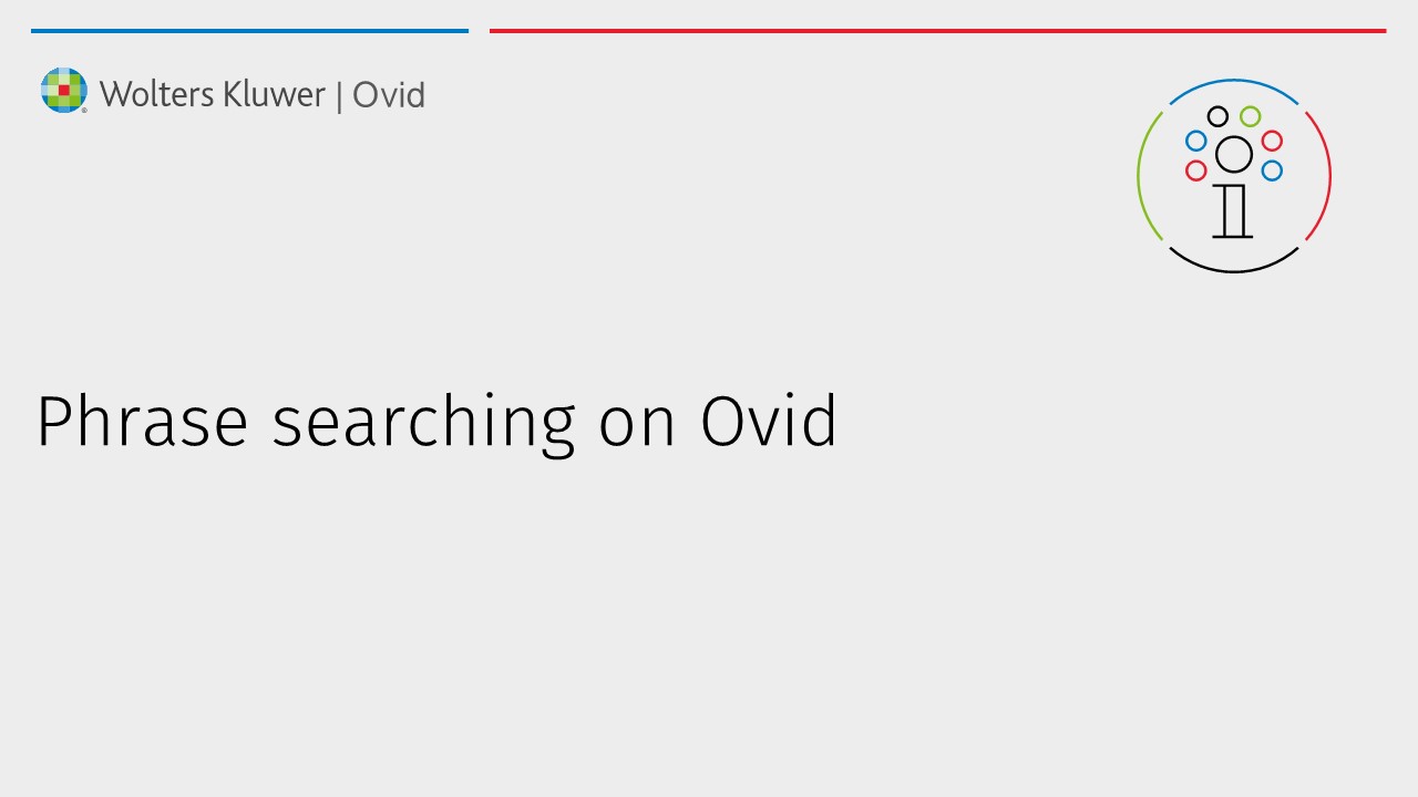 How to do phrase searching on Ovid
